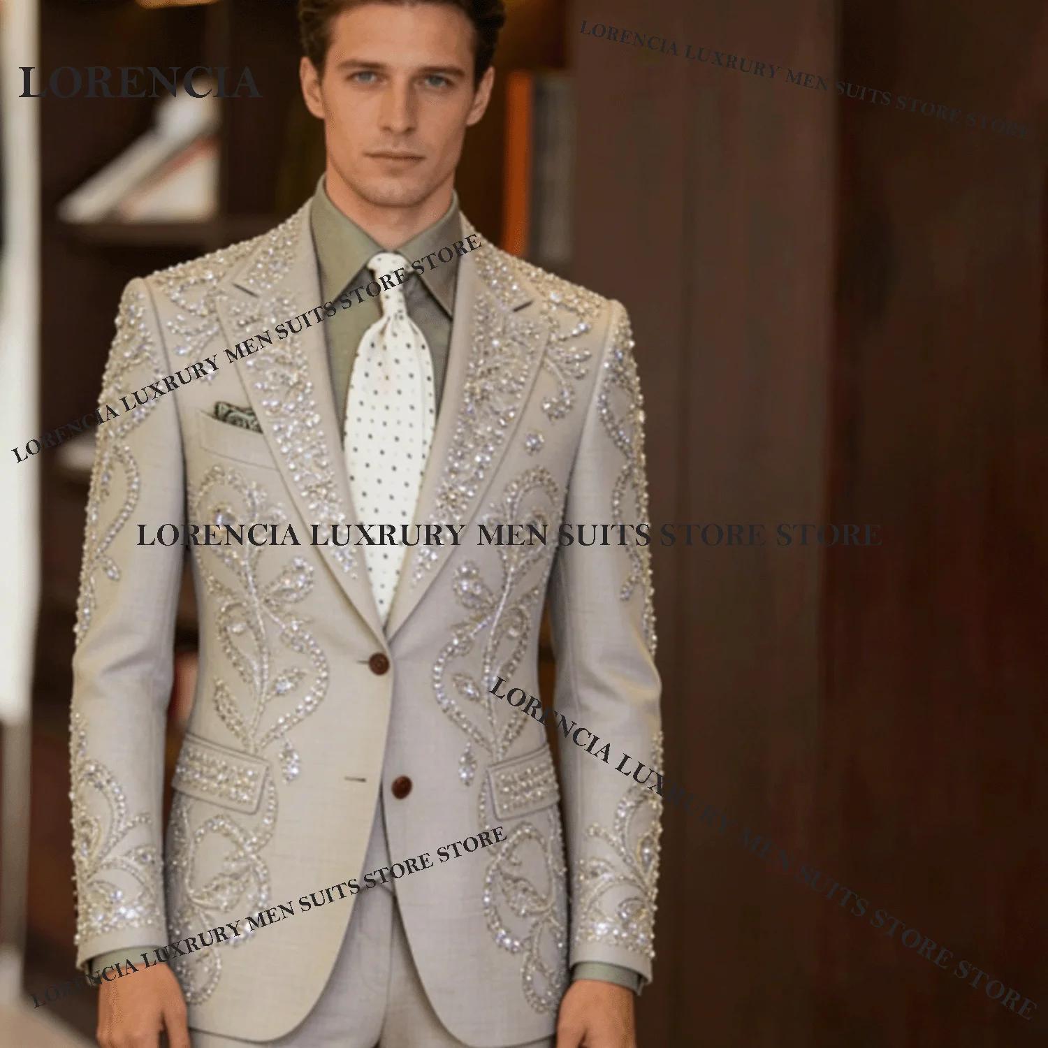 Costume pour homme avec paillettes brillantes, exquis Costume de mariage slim à paillettes pour