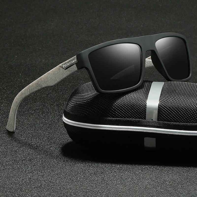 Lunettes de soleil polarisées de luxe pour hommes, carrées, Vintage, pour la conduite, l'escalade, l