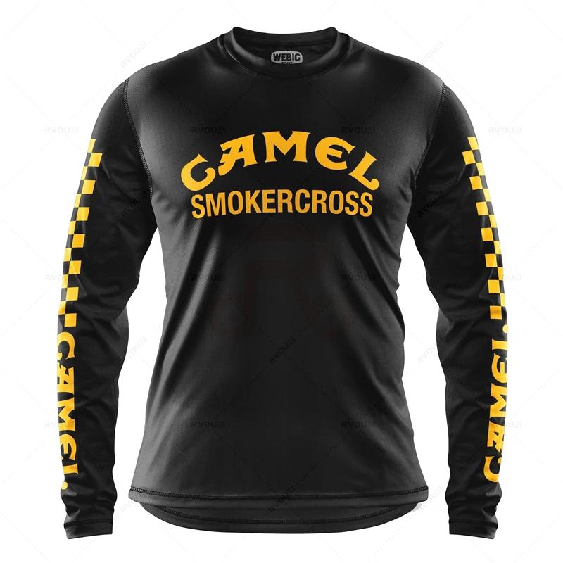 Maillot d'équipe de vélo de montagne de moto de camping, descente de VTT, vélo tout-terrain, chemise