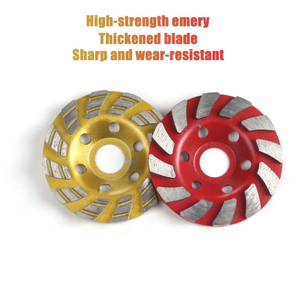 4 pouces 100mm béton pierre céramique Turbo diamant meule 12 Segs meuleuse d'angle robuste roues pou