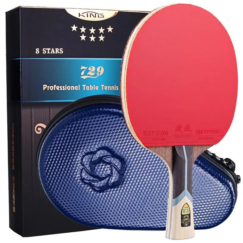 Amitié 729 King 9 étoiles 8 étoiles raquette de Tennis de Table palette de Ping-Pong en carbone haut