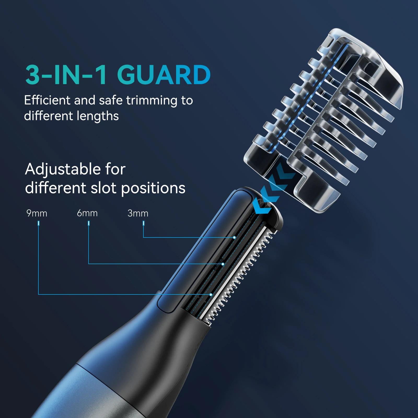 Tondeuse électrique KENSEN S15 pour hommes, lame double face, étanche IPX6, rasoir pour poils du cor