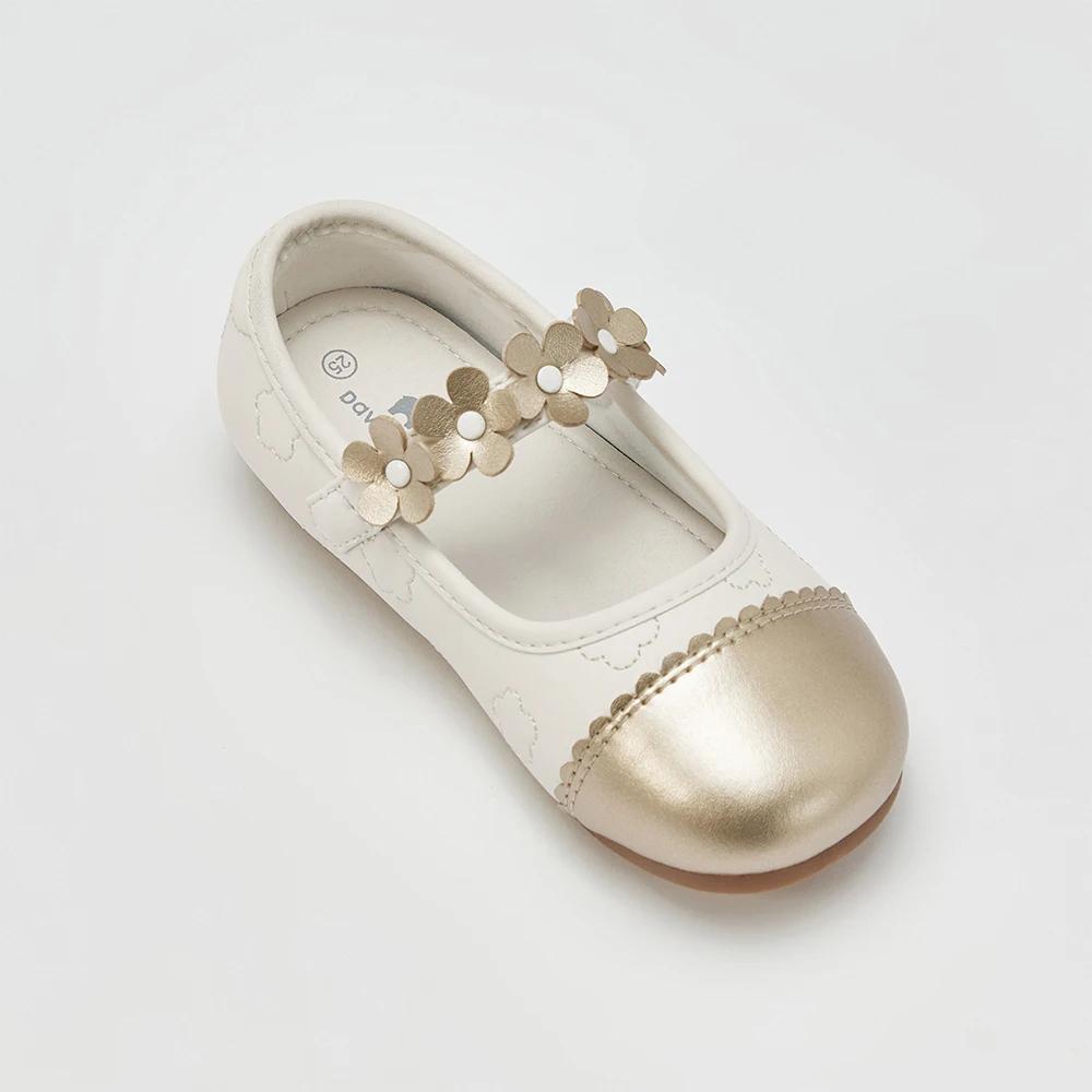 Dave Bella enfants chaussures en cuir automne printemps filles rétro princesse chaussures anti-dérap