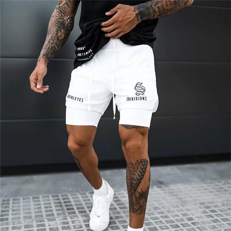 Shorts sport 2 en 1 hommes course fitness - Jogging double pont séchage rapide gym 2025