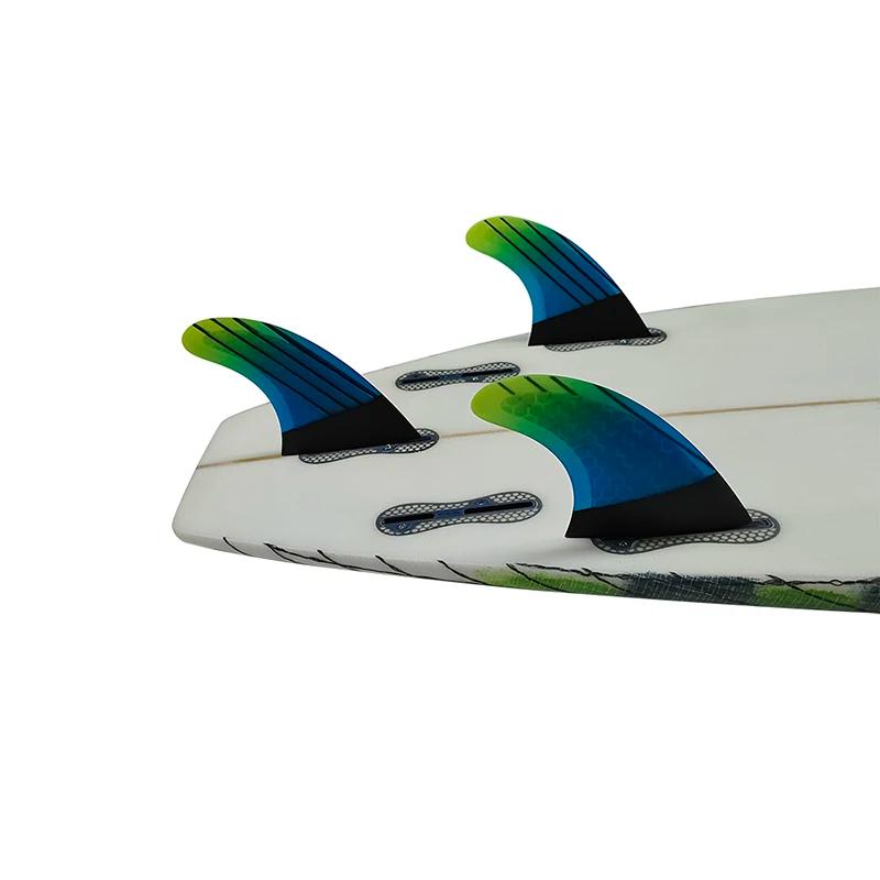 M/L LeicFins Set UPUSRF FCS II Performer-3 palmes en fibre de carbone pour surf, double onglets 2, p