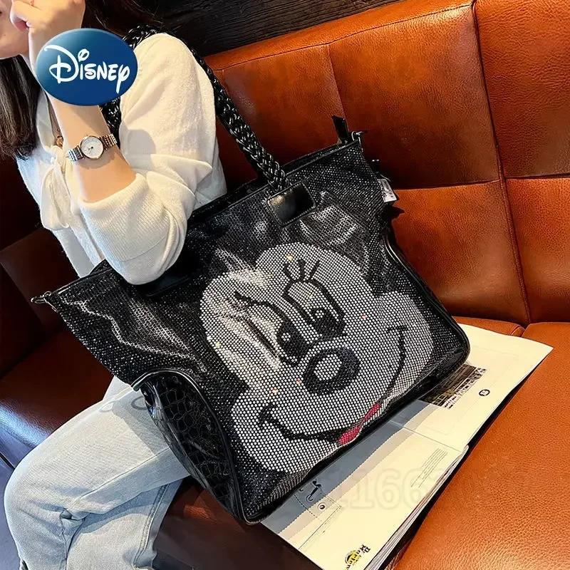 Nouveau sac à main Minnie pour femme orné de diamants, grande capacité, sac à bandoulière brillant p
