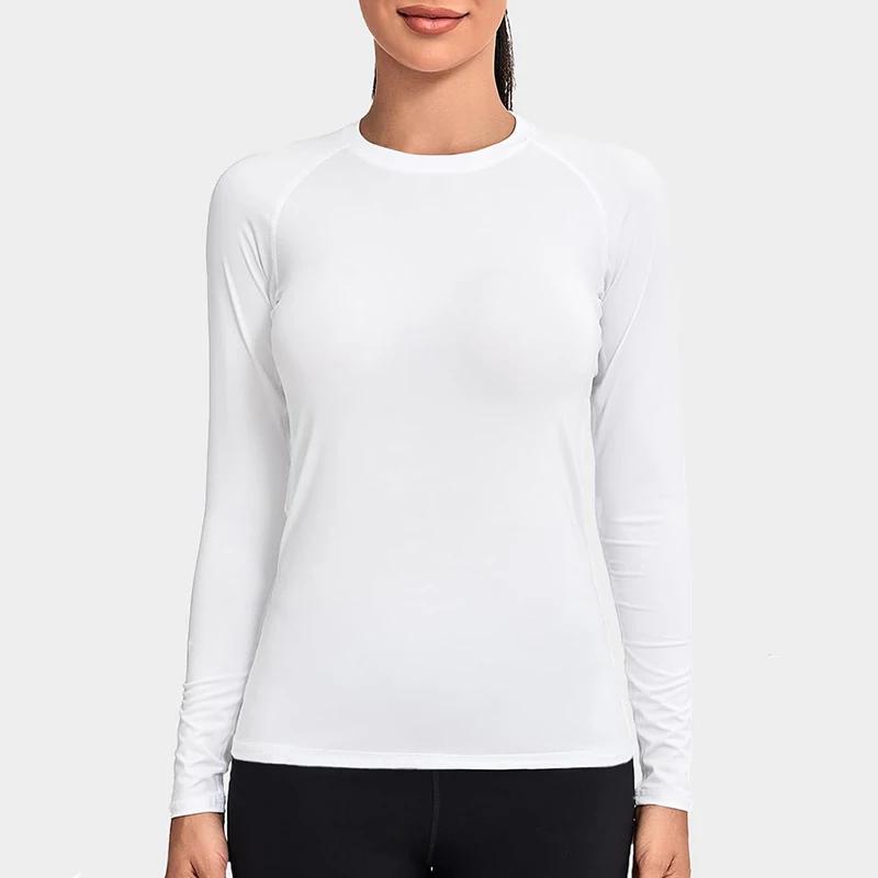 Chemise de Compression pour femmes, Yoga athlétique, course à pied, T-Shirt à manches longues, print