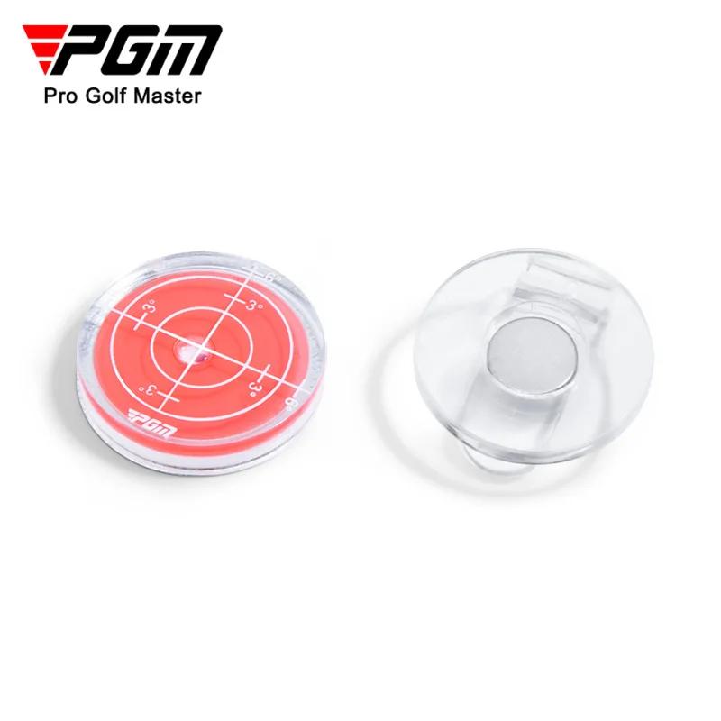 Marqueur de balle de golf magnétique avec clip de casquette, fonctions de marquage de niveau, rouge