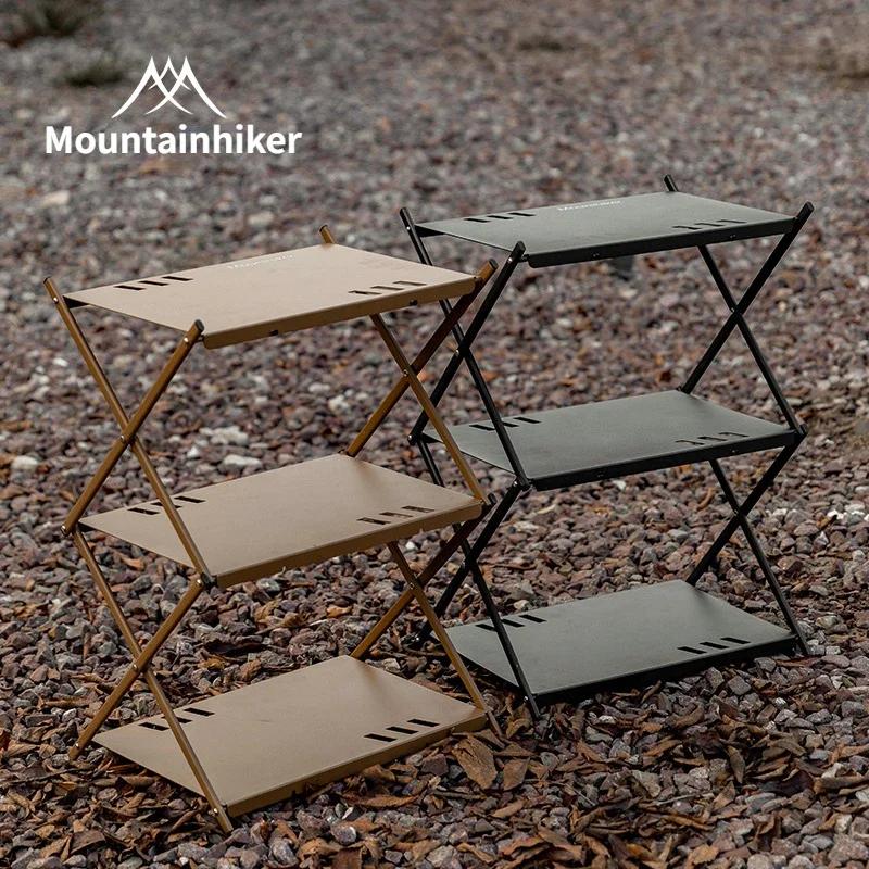 MOUNTAINHIKER support à trois niveaux étagère de rangement extérieure étagère pliante Portable Campi