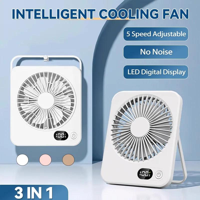 Ventilateur de bureau Ventilateur rechargeable USB portable 180 ° Ventilateur personnel pliant inc