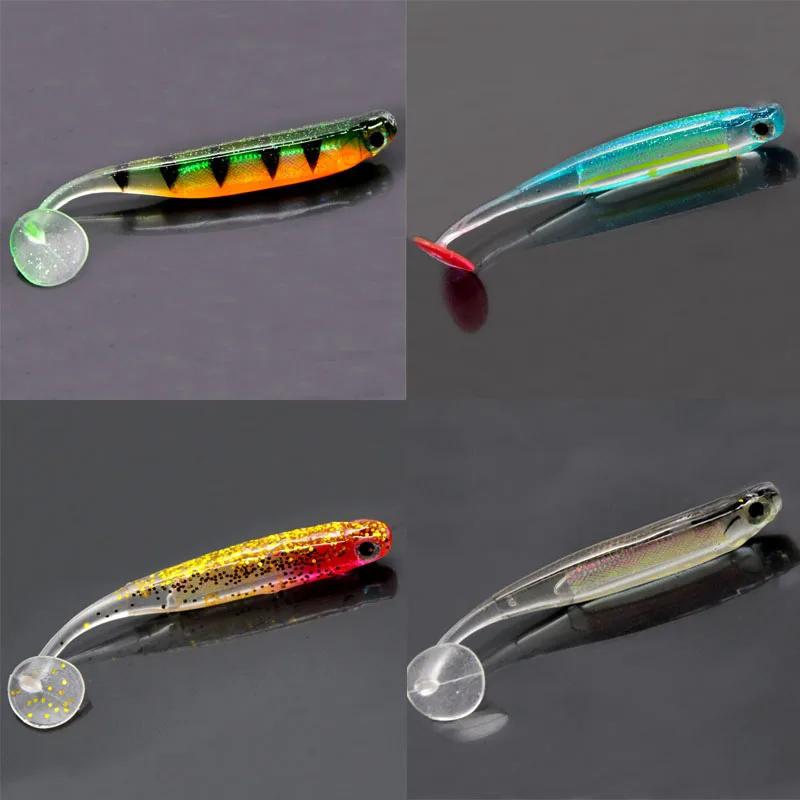 2 pièces/lot 7 cm/9 cm 2g/5g Wobbler leurre de pêche arc-en-ciel Shiner appât T queue bionique soupl