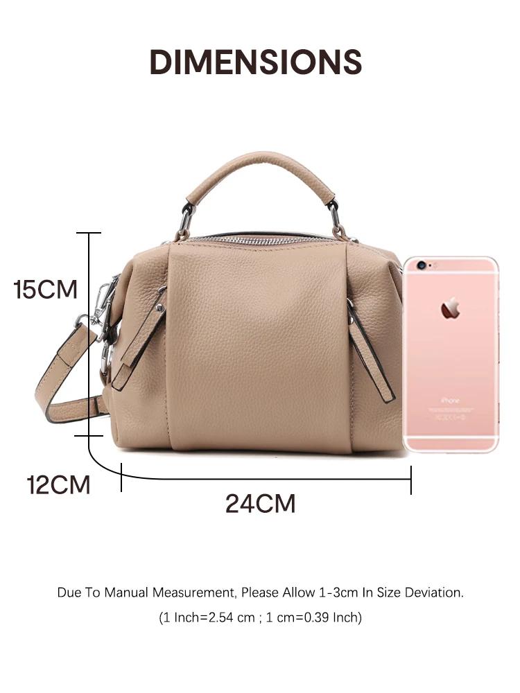 Zency – sac en cuir véritable pour femmes, fourre-tout Simple de haute qualité, petit sac à main Vin