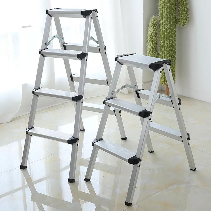 Échelle domestique pliante en alliage d'aluminium épais, tabouret à chevrons, échelle à cinq marches