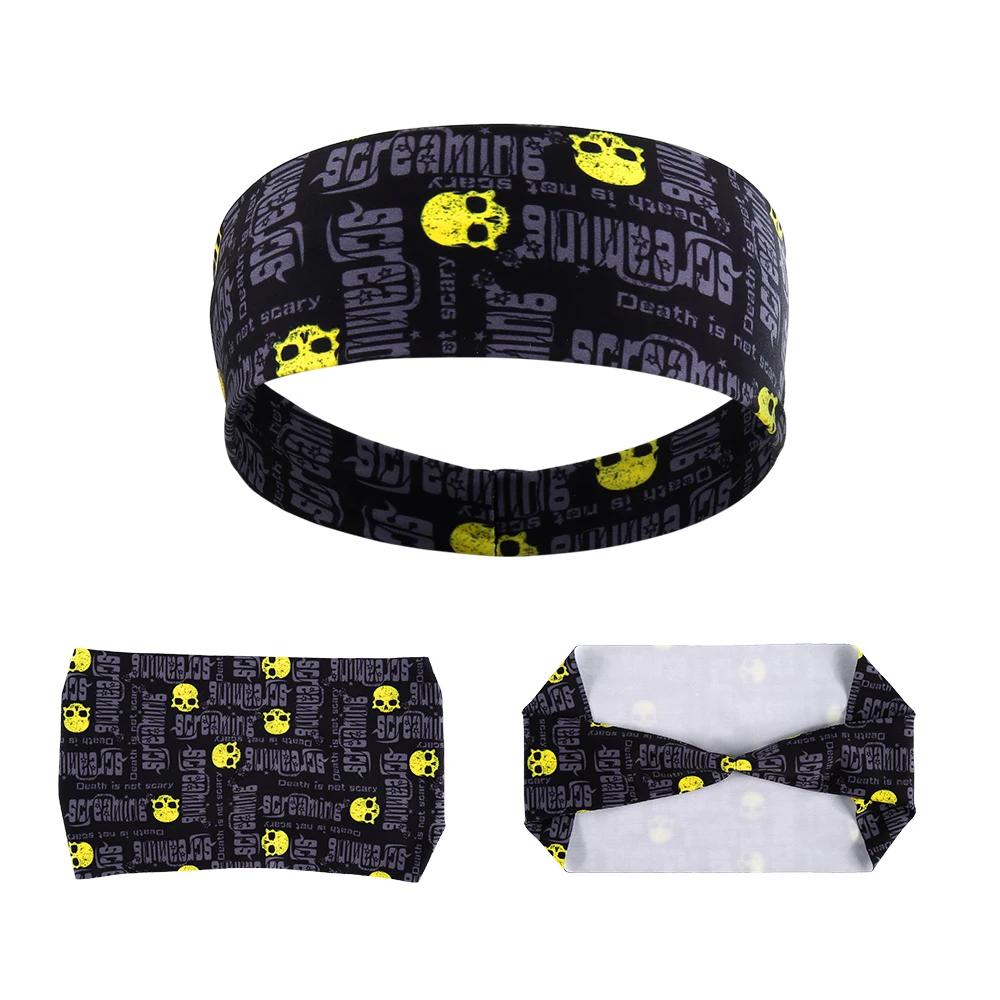 Bandeau gothique crâne bandeau de sueur Sport tête bandeau de cheveux entraînement Tennis Fitness jo