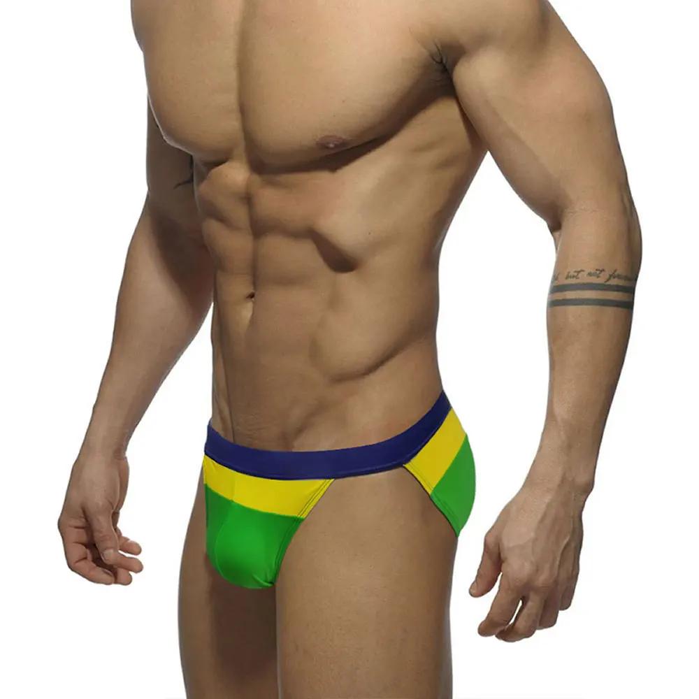 Slip Sexy maillot de bain Bikini serré extensible maillot de bain hommes marque Surf été plage panta