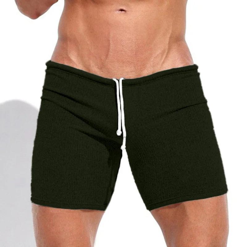 Nouveauté 2026 – Short d'été respirant pour homme avec cordon de serrage, couleur unie, idéal pour l