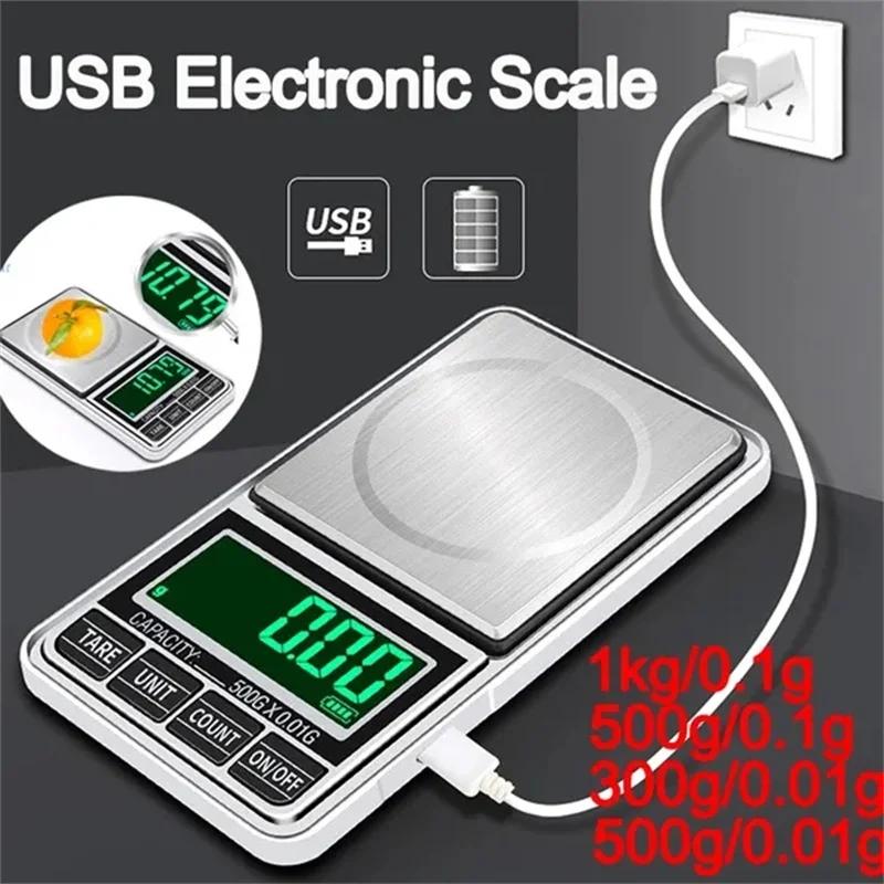Mini Balance à bijoux de poche Portable, Rechargeable par USB, électronique numérique, haute précisi