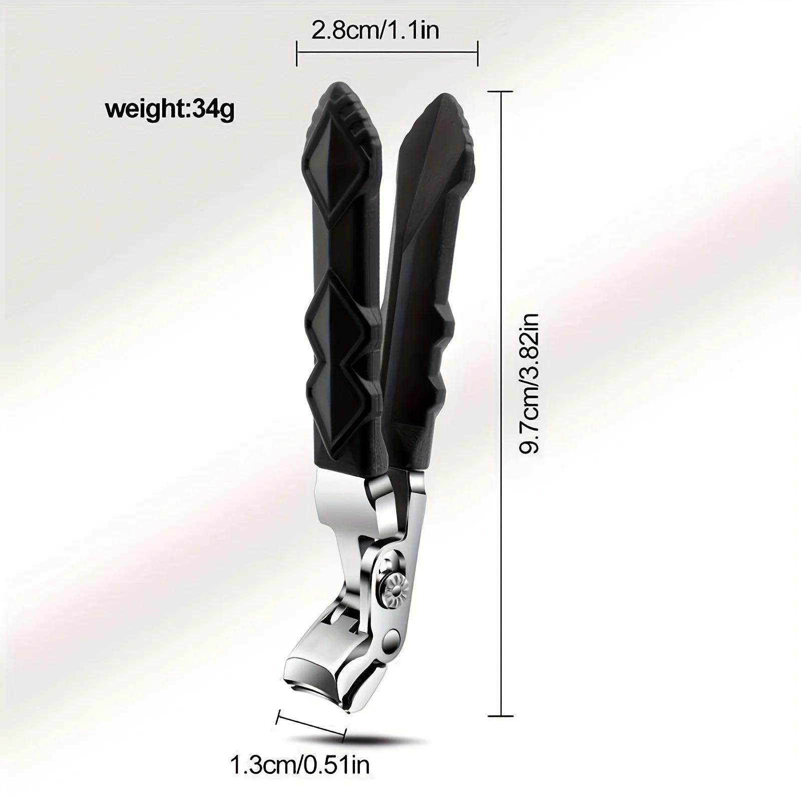 Coupe-ongles professionnel en acier inoxydable pour personnes âgées, mâchoire large, tête coudée, la