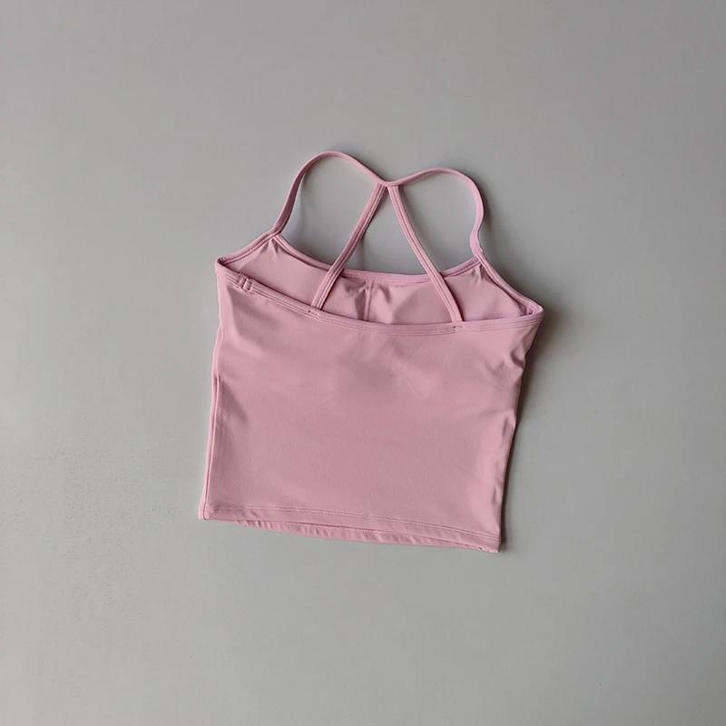 2 pièces Gym Fitness gilet de sport moyenne intensité beauté dos Yoga costume soutien-gorge de sport