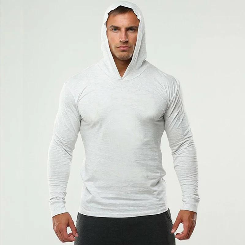 Vêtements de sport de couleur unie, T-Shirt à manches longues, coupe cintrée, en coton respirant, vê