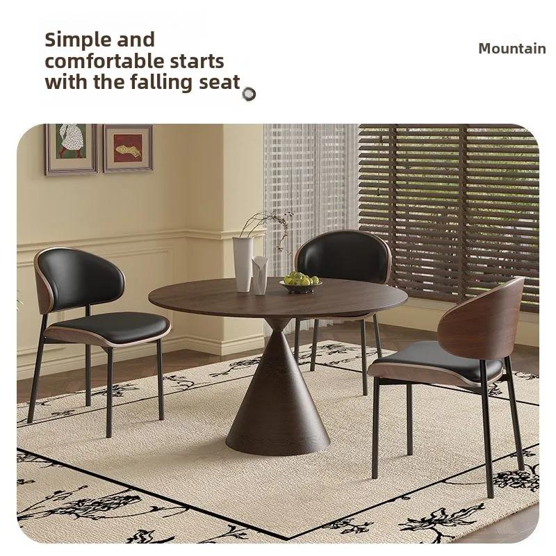 Luxe léger, salle à manger, chaise de salle à manger, moderne, café, bois massif, chaise, maison, bu