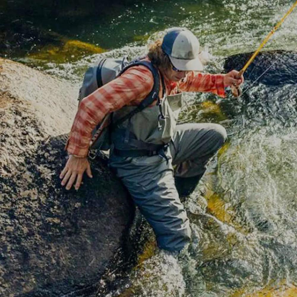 Cuissards de pêche respirants à fermeture éclair sur le devant, cuissardes imperméables à fermeture