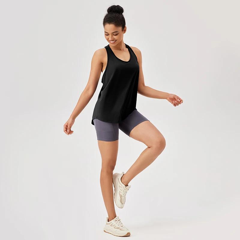Femmes Gym Yoga Gilet Athlétique Fitness Sport Débardeurs Séchage Rapide Chemisier De Course Hauts D