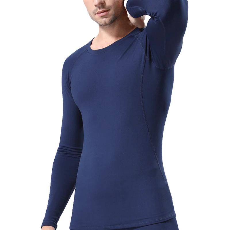 T-shirt compression thermique hiver homme - Sous-vêtement chaud polaire ski sport manches longues
