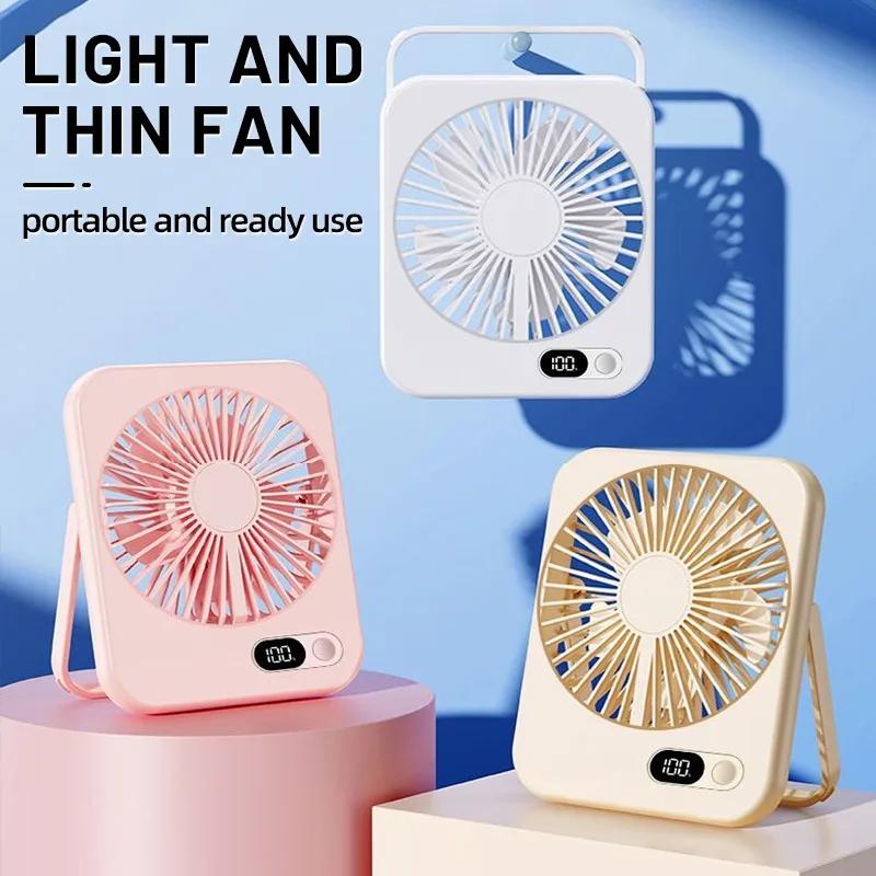 Ventilateur de bureau Ventilateur rechargeable USB portable 180 ° Ventilateur personnel pliant inc