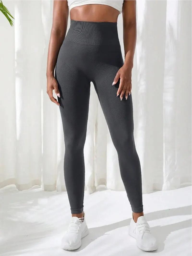 Pantalons de Yoga pour femmes, vêtements de sport sans couture, extensibles, taille haute, exercice