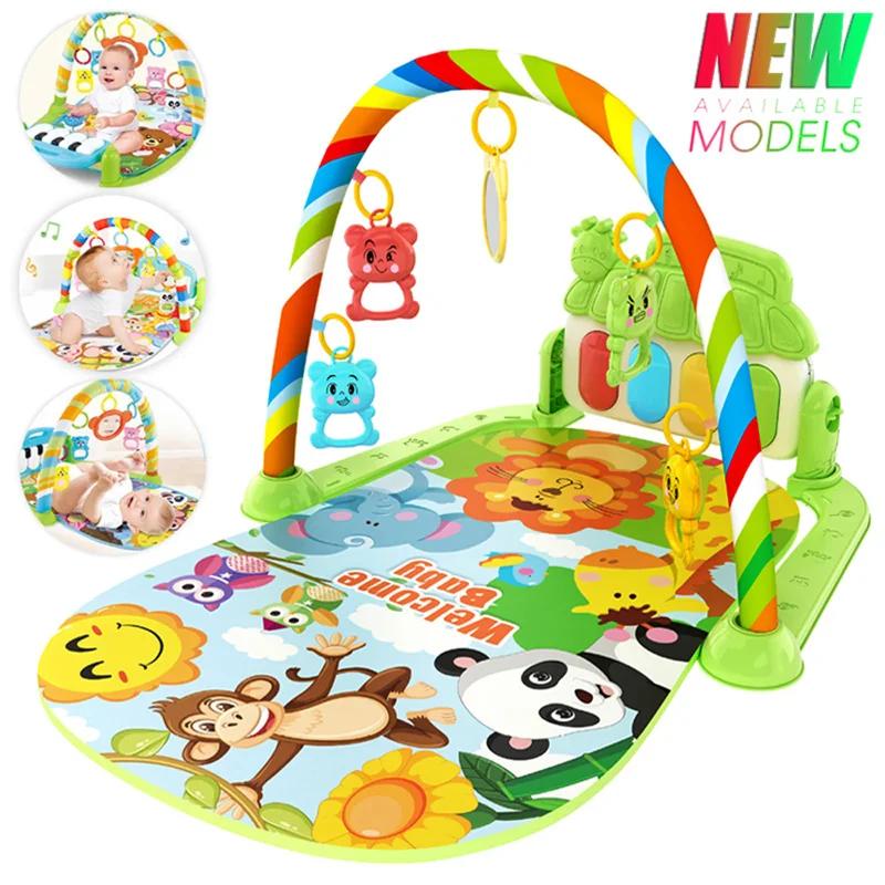 Nouveau bébé activité Fitness support de gymnastique 0-1 ans nouveau-né éducatif musique pédale Pian