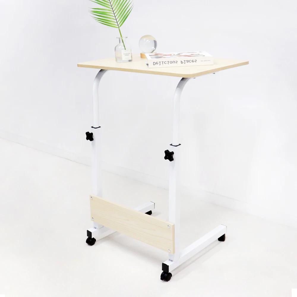 Table d'appoint mobile facile, hauteur réglable, lit de magasin, bureau auxiliaire, salon, chambre à