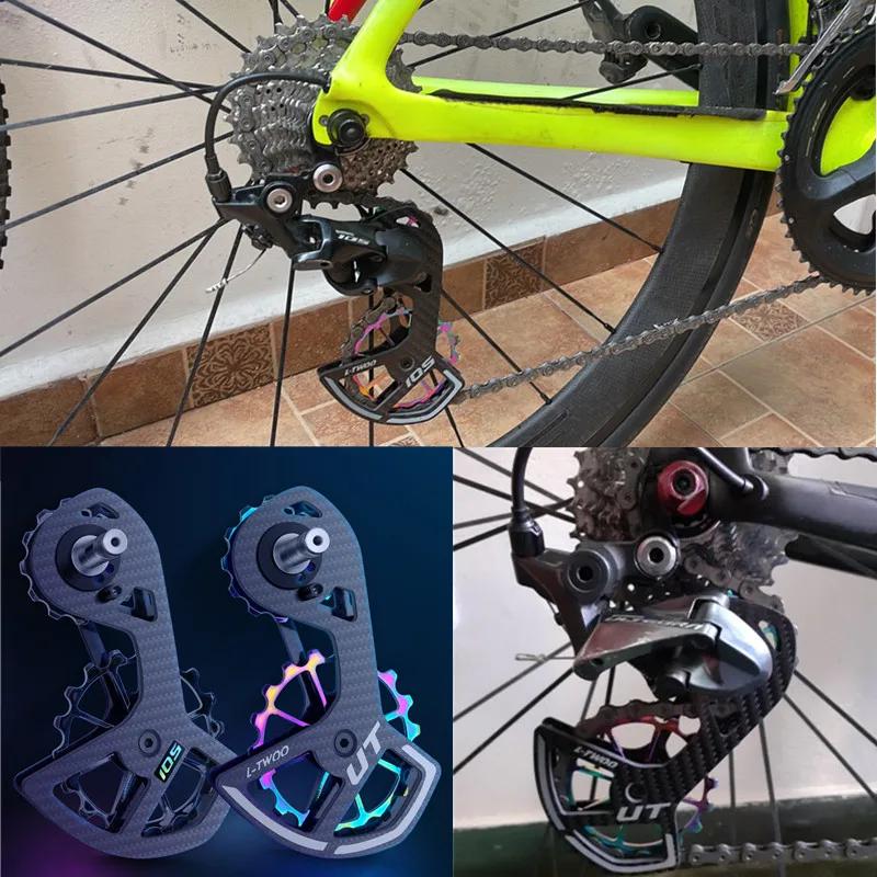 Jeu de roues de poulie Jockey en Fiber de carbone, roulement en céramique, dérailleurs arrière, roue
