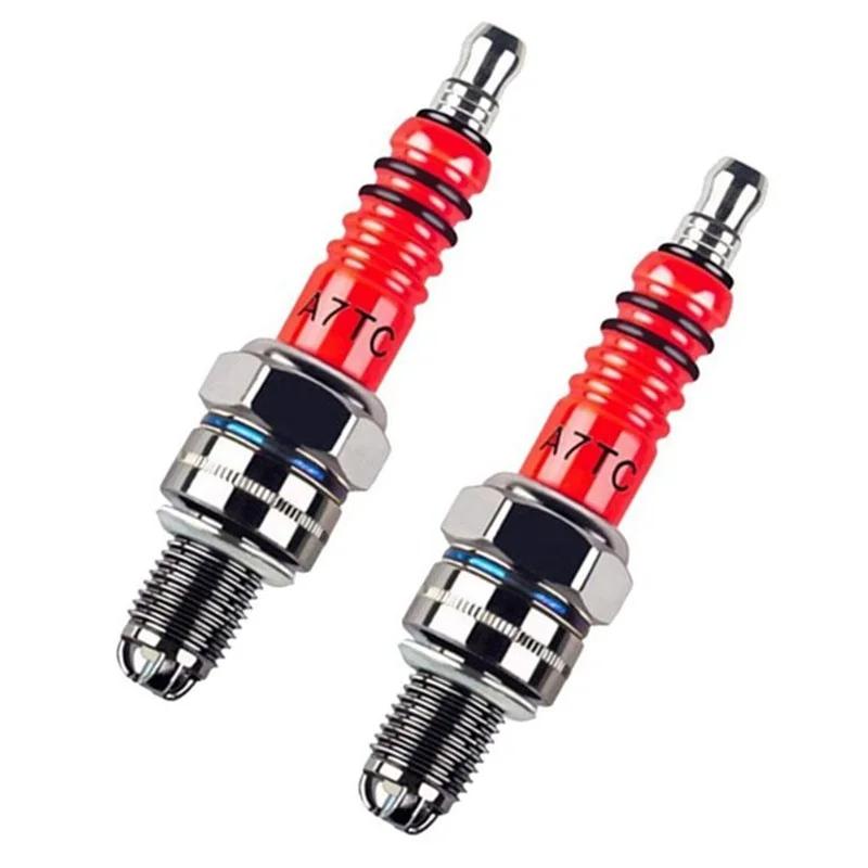 Bougie d'allumage à 3 électrodes de course A7tc pour 50cc 110cc 125cc 150cc Atv Scooter Dirt Bike Go