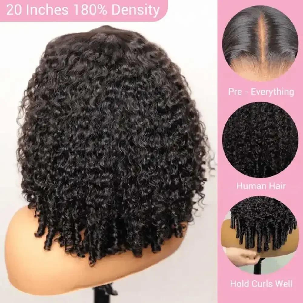 250% densité birman bouclés perruque de cheveux humains 13x4 HD Transparent dentelle frontale perruq