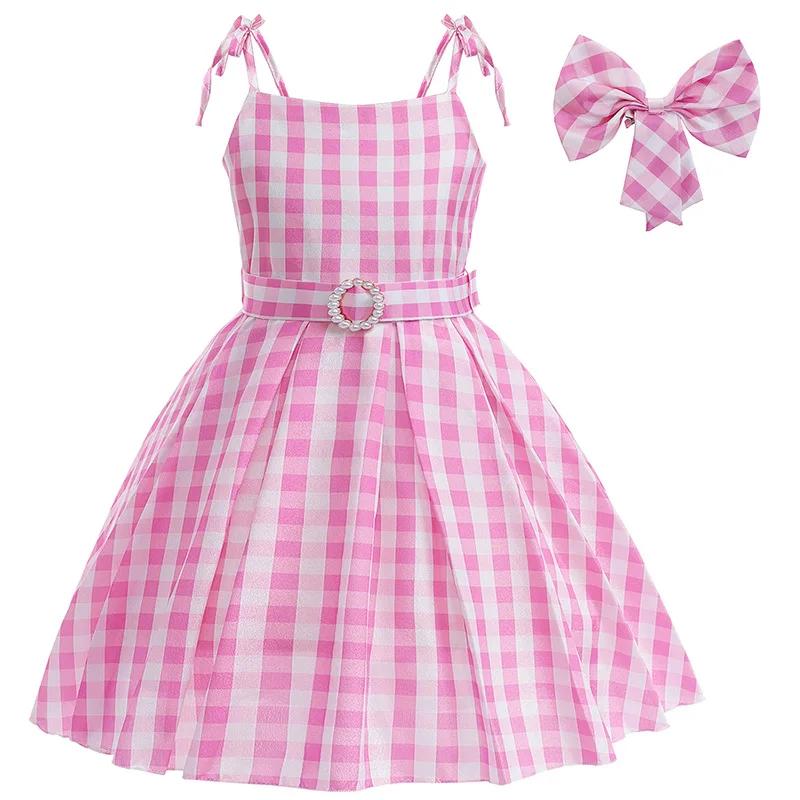 Costume de cow-girl pour filles, inspiré des héros de films, doux et mignon, pour carnaval, rose, ve