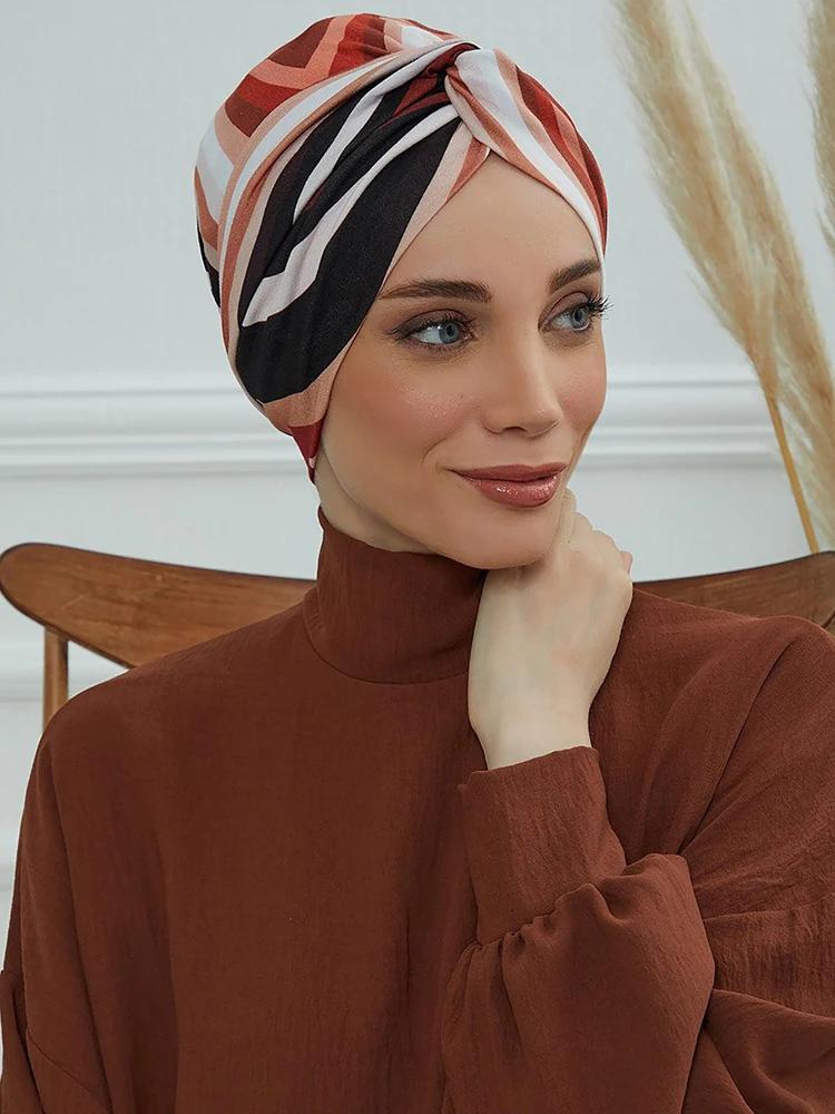 Hijabs musulmans pour femmes, turban instantané, couvre-chef élastique doux, casquette de chimio res