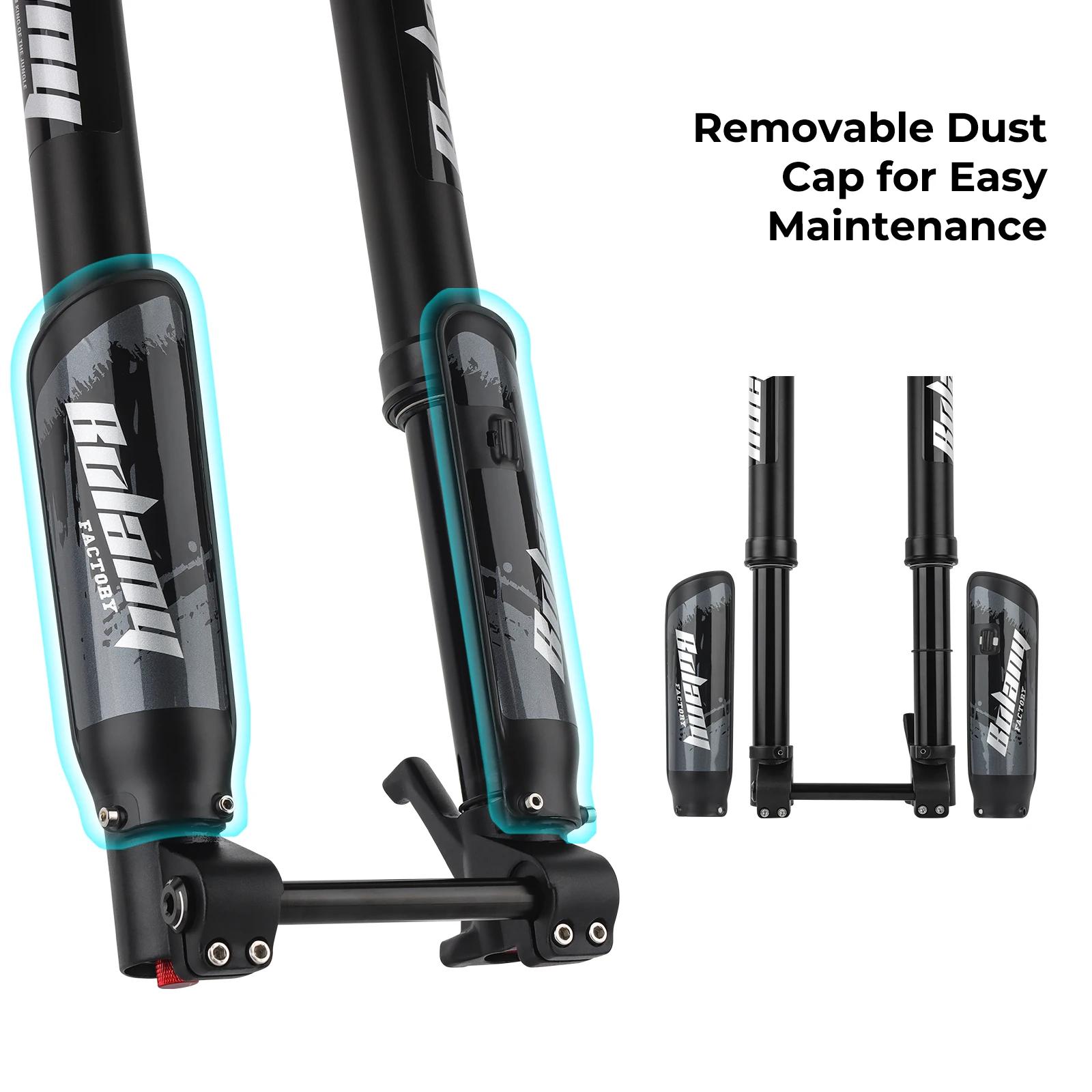 BOLANY fourche de vélo inversée Double épaule fourche vtt pour descente 29 pouces fourche Boost à ax