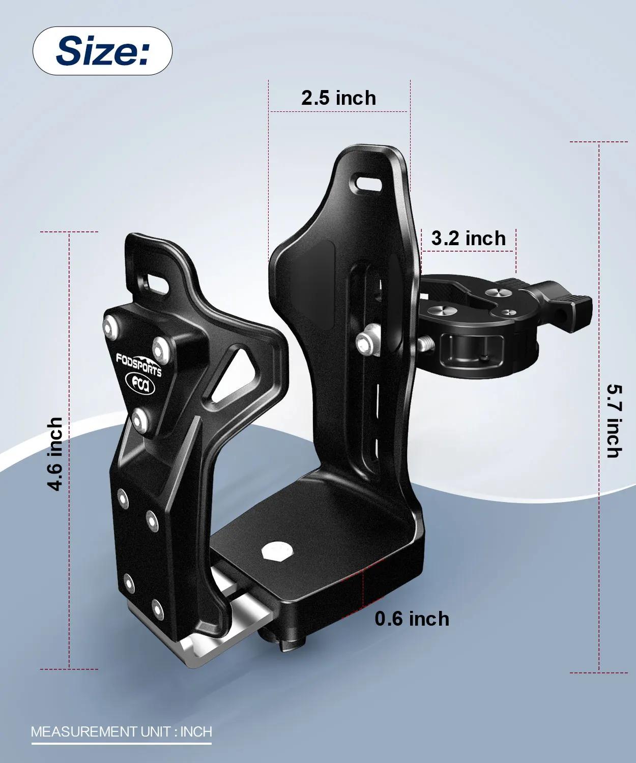 Fodsports porte-gobelet moto amélioré ATV porte-gobelet d'eau porte-bouteille de vélo 360 ° Fourni