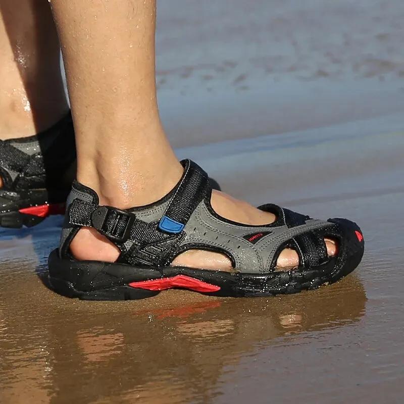 Sandales homme HUMTTO HT-9601A - Chaussures randonnée plage respirantes pour camping et escalade