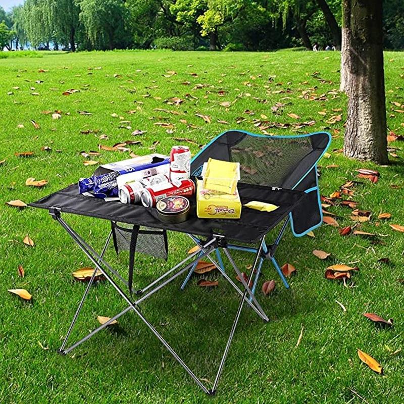Table de Camping pliante portative ultralégère Tables enroulables compactes avec sac de transport po