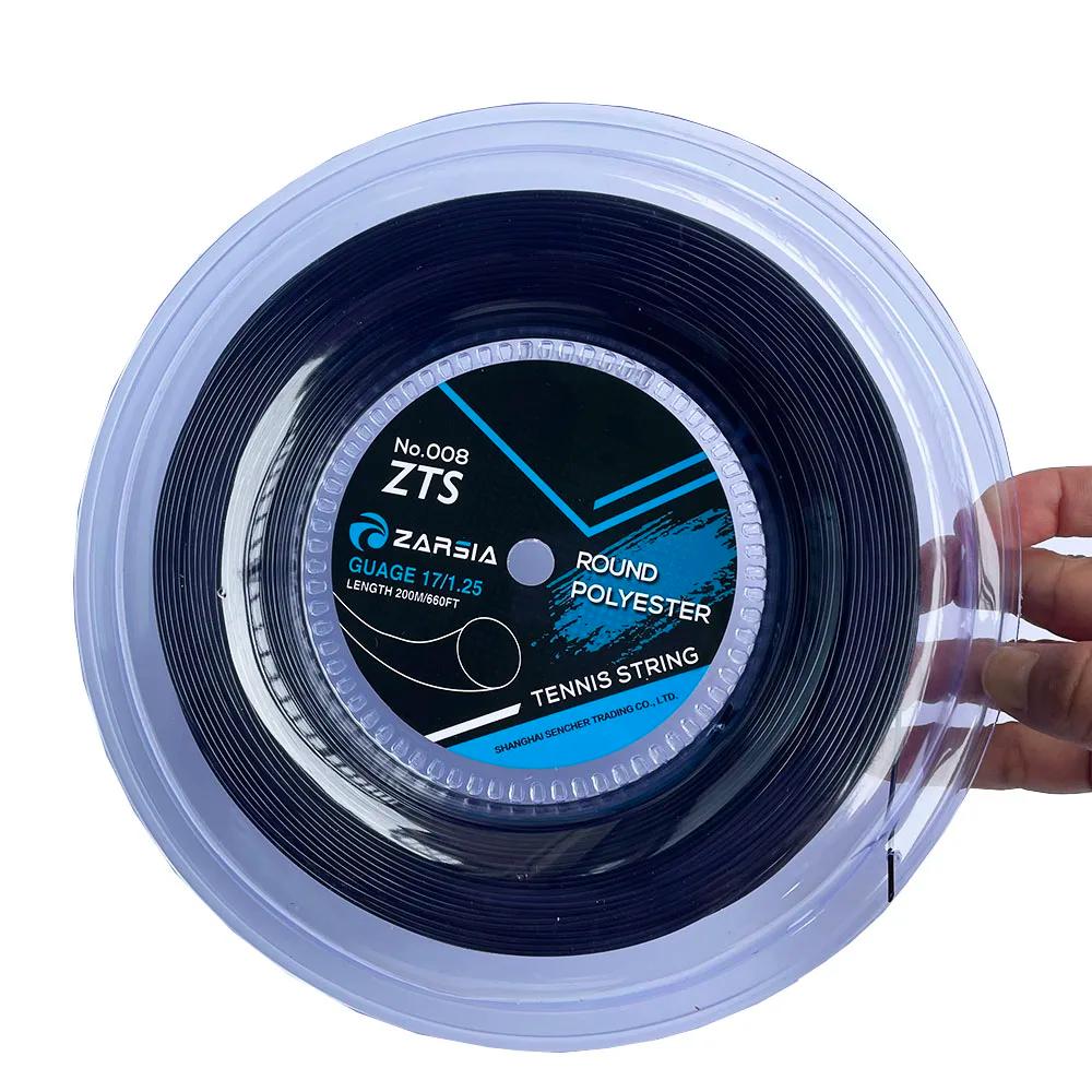 1 grande bobine ZARSIA 4G corde de raquette de Tennis en Polyester 1.25MM cordes de Tennis rondes li