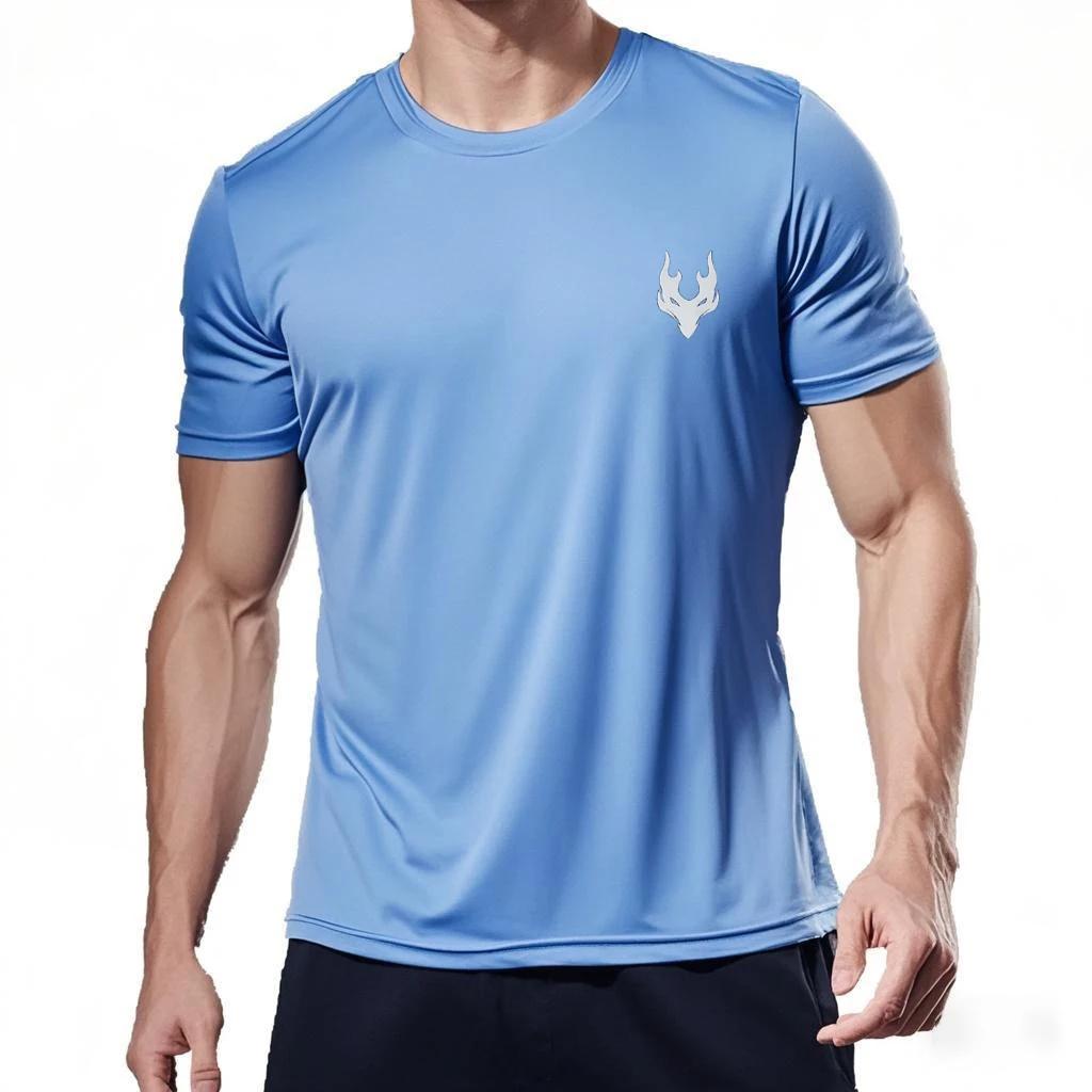T-Shirt de course pour hommes, hauts de Sport d'été, maillot de Football, vêtements à séchage rapide