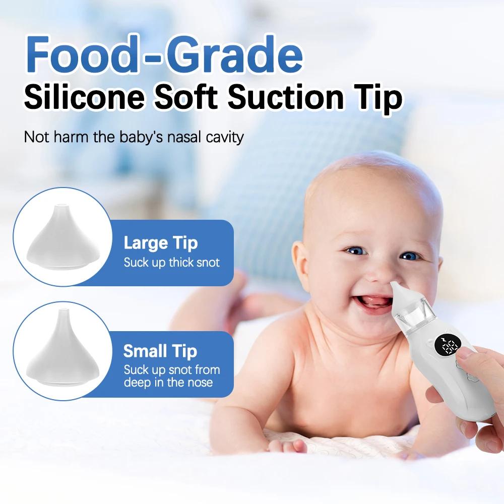 Aspirateur Nasal électrique pour bébé, à faible bruit, 9 niveaux d'aspiration, nettoyeur de nez Rech