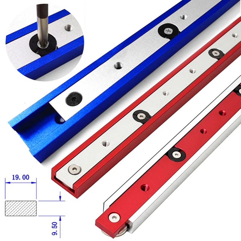 Pistes en T en alliage d'aluminium, fente de piste d'onglet et barre d'onglet, scie de Table couliss