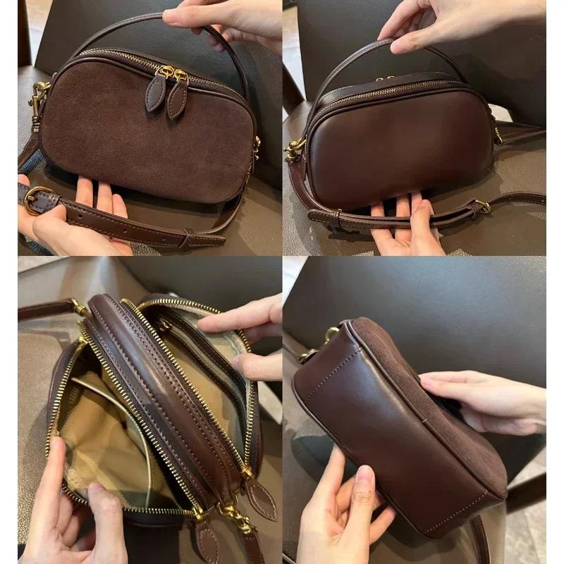 Sac à bandoulière en cuir de vache véritable pour femmes russes, sac à bandoulière polyvalent en vac
