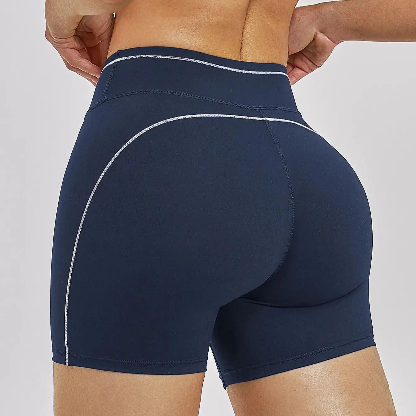 Shorts de sport taille haute à séchage rapide Ningyu pour femme, shorts de yoga push-up, shorts de c