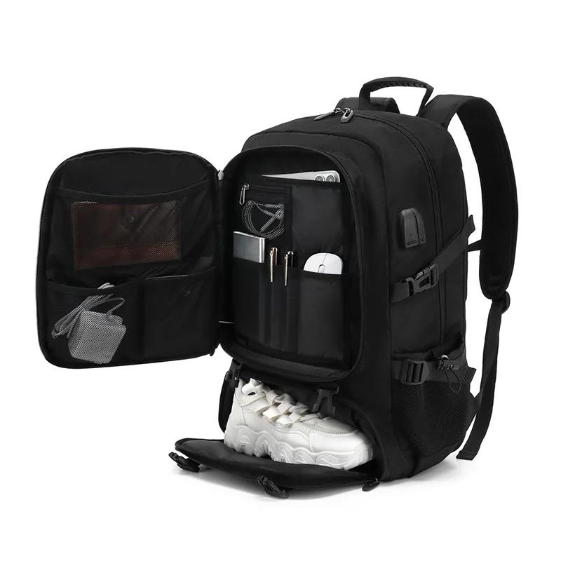 50L 80L grand sac à dos de voyage hommes compartiment à chaussures séparé sac d'affaires Sports de p