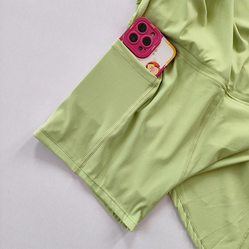 Jupe de sport de Yoga, jupe de Tennis de Badminton, pantalon demi-corps, jupe de poche à séchage rap