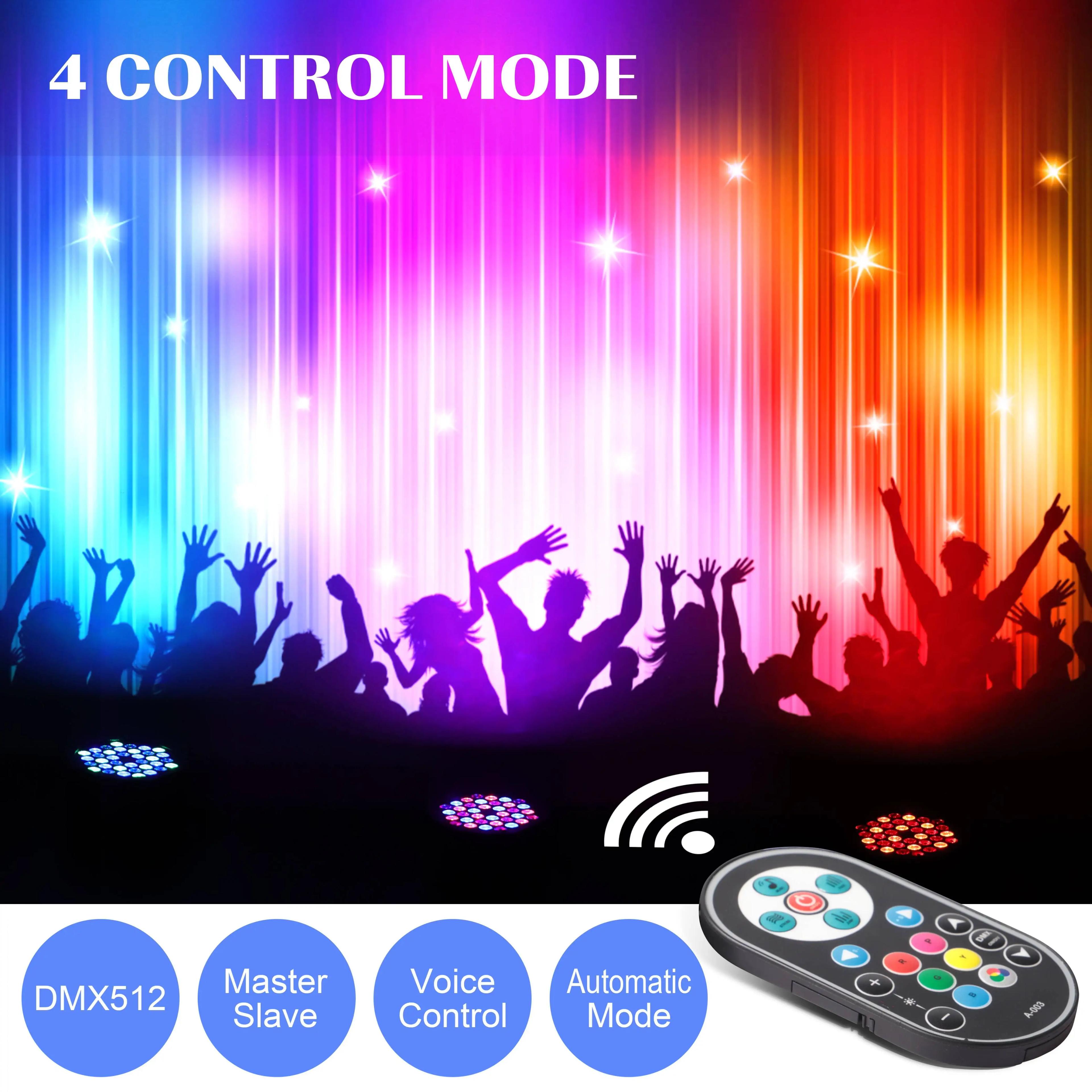 U'King 2 pièces lumière de fête Par lumière 36 LED RGB DMX effet de scène éclairage scène plat Par é
